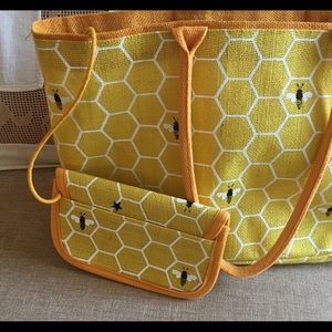 Bumble Bee Burlap Bag